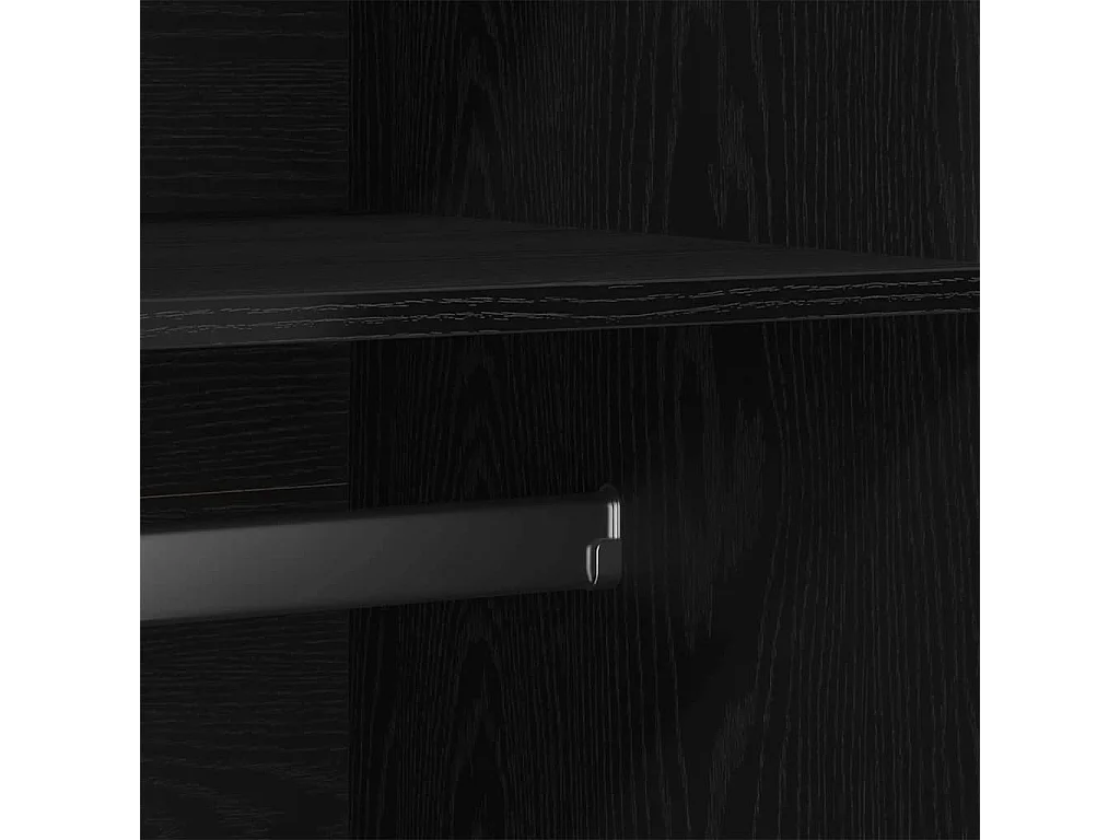 Armoire avec stockage Noir 90 x 52 x 200 cm Bois d'ingénierie