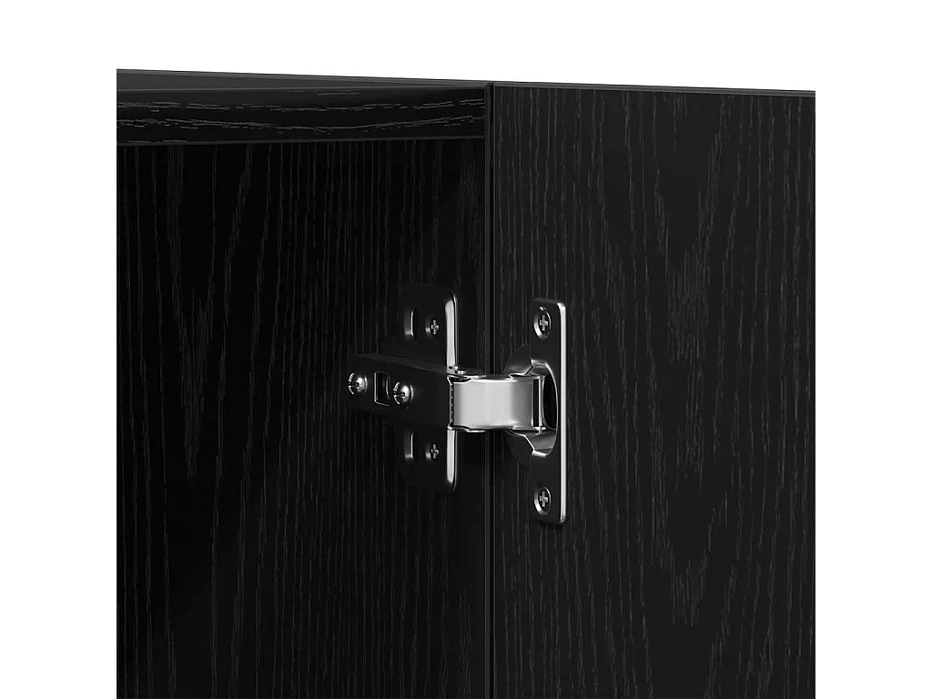 Armoire avec stockage Noir 90 x 52 x 200 cm Bois d'ingénierie