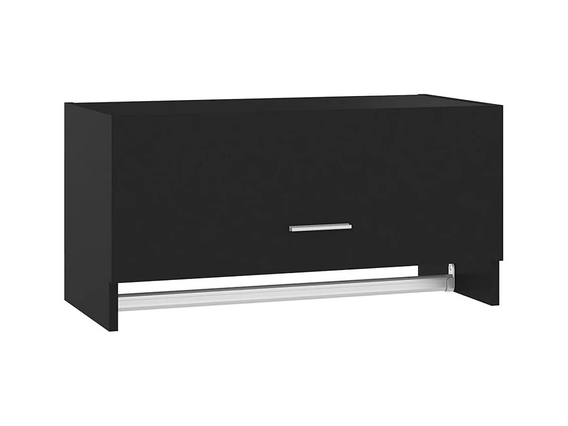 Armario negro 70x32,5x35 cm madera contrachapada