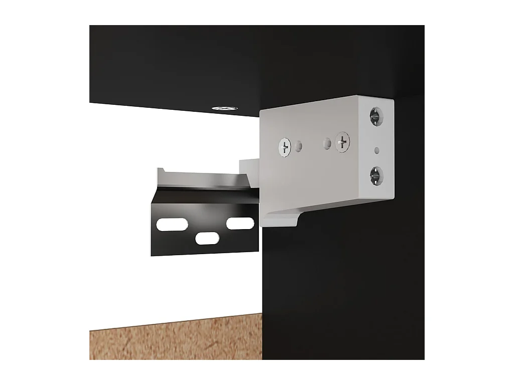 Armario negro 70x32,5x35 cm madera contrachapada