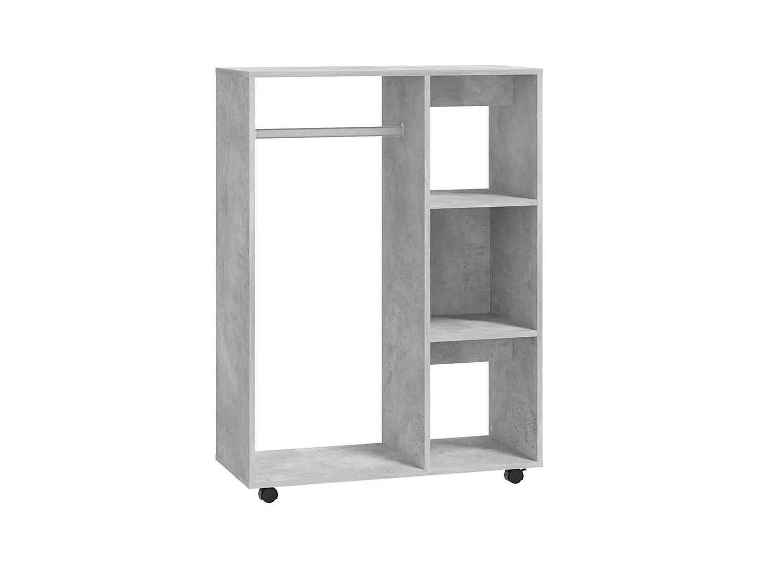 Armadio grigio cemento 80x40x110 cm in legno ingegnerizzato