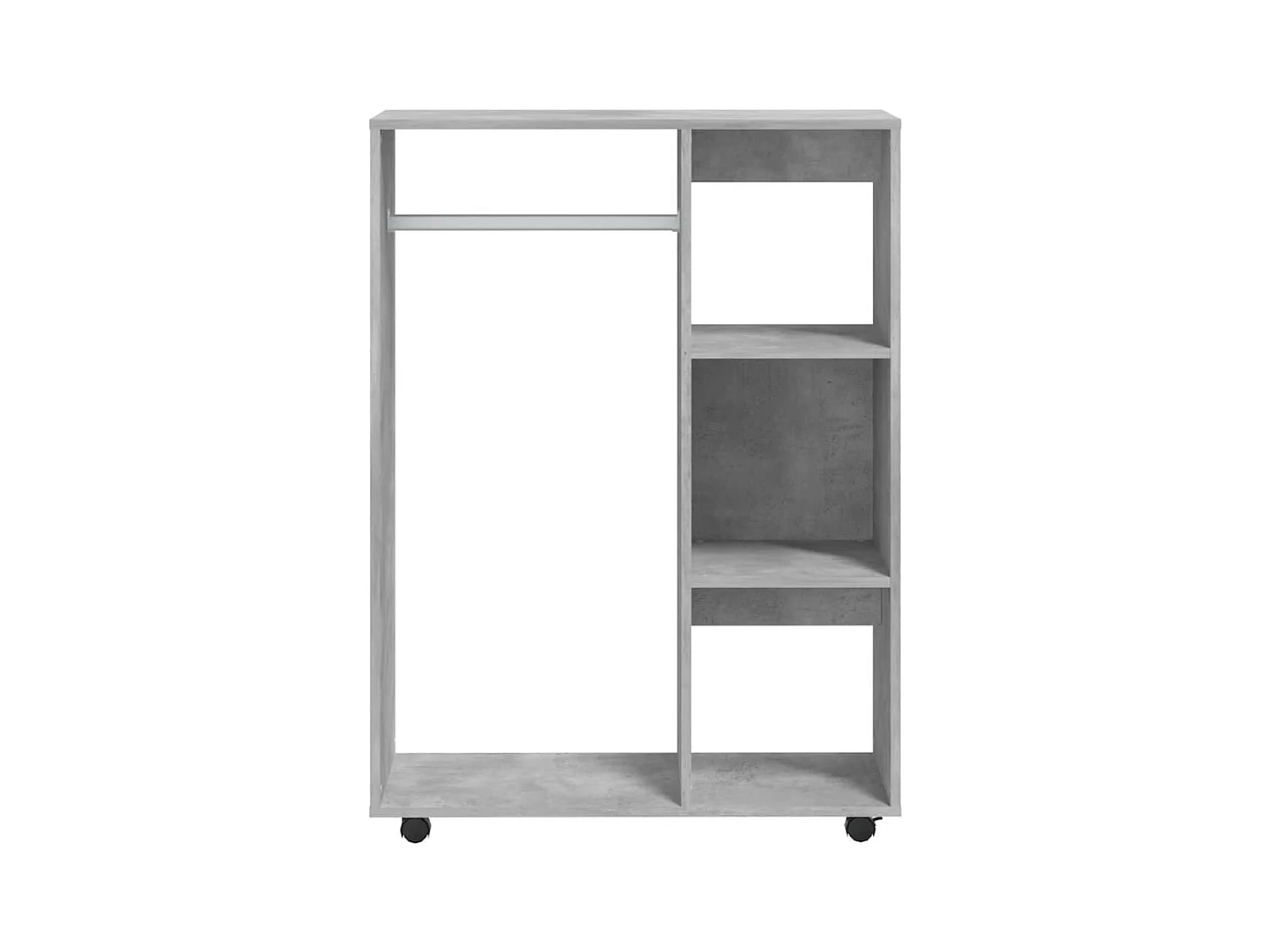 Armadio grigio cemento 80x40x110 cm in legno ingegnerizzato