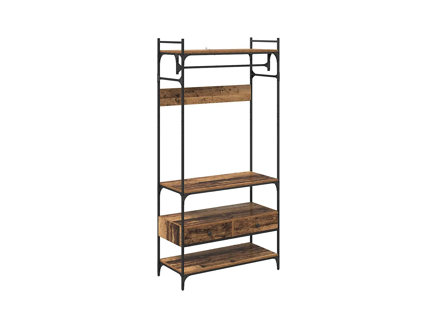 Antieke houten kast 89 x 39 x 184,5 cm Bewerkt hout