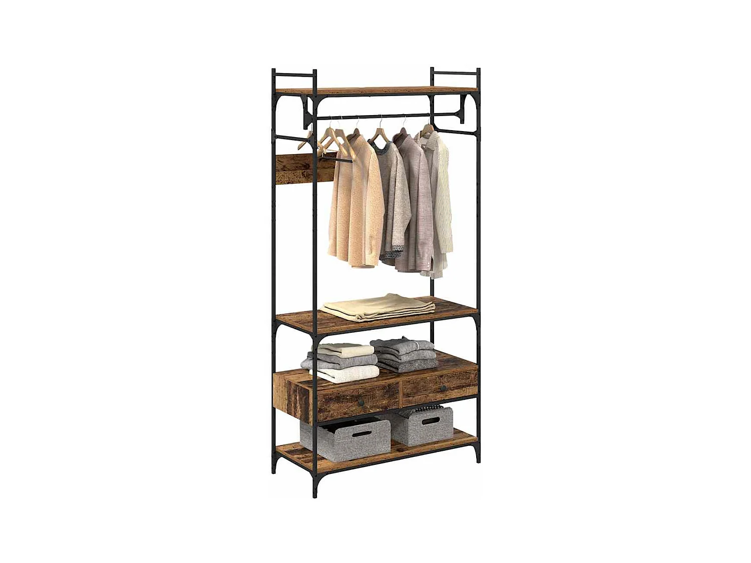 Antieke houten kast 89 x 39 x 184,5 cm Bewerkt hout