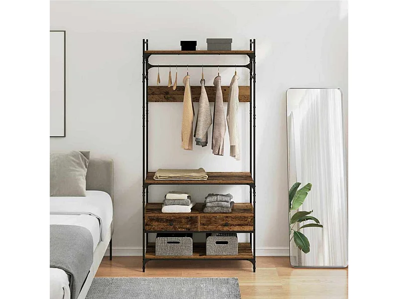 Antieke houten kast 89 x 39 x 184,5 cm Bewerkt hout