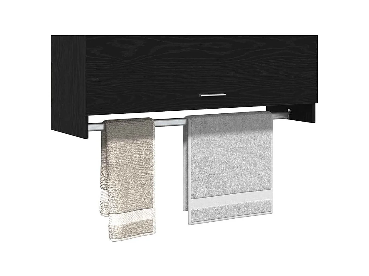 Armoire avec stockage Noir 100 x 32.5 x 35 cm Bois d'ingénierie