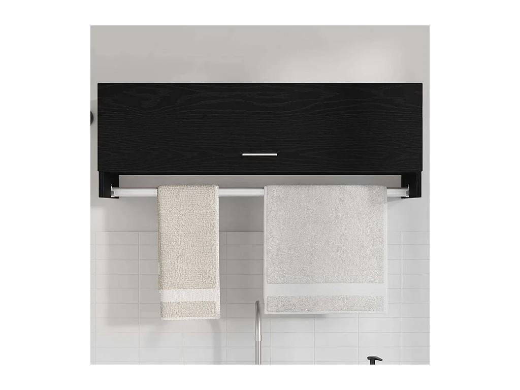 Armoire avec stockage Noir 100 x 32.5 x 35 cm Bois d'ingénierie