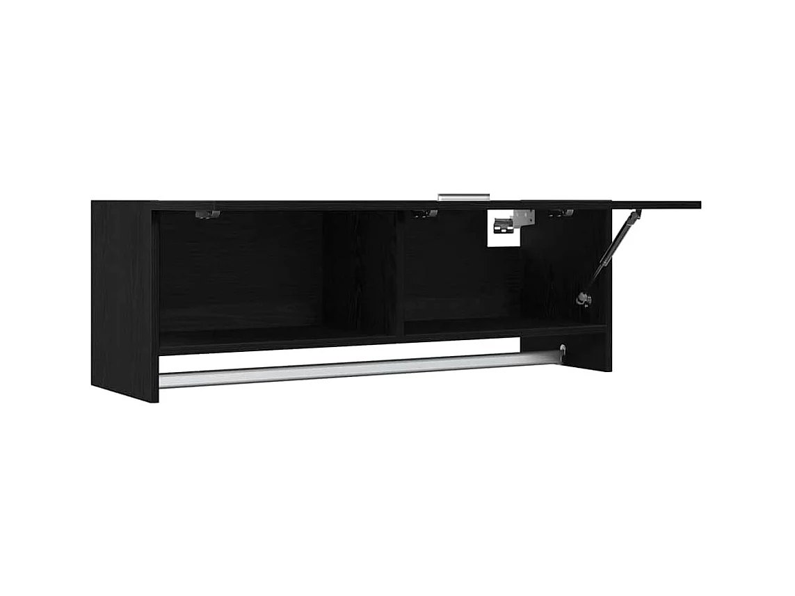 Armoire avec stockage Noir 100 x 32.5 x 35 cm Bois d'ingénierie