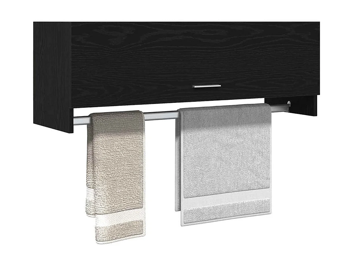 Armoire avec stockage Noir 100 x 32.5 x 35 cm Bois d'ingénierie