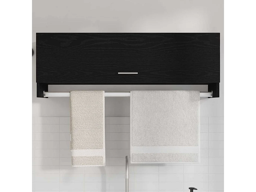 Armoire avec stockage Noir 100 x 32.5 x 35 cm Bois d'ingénierie