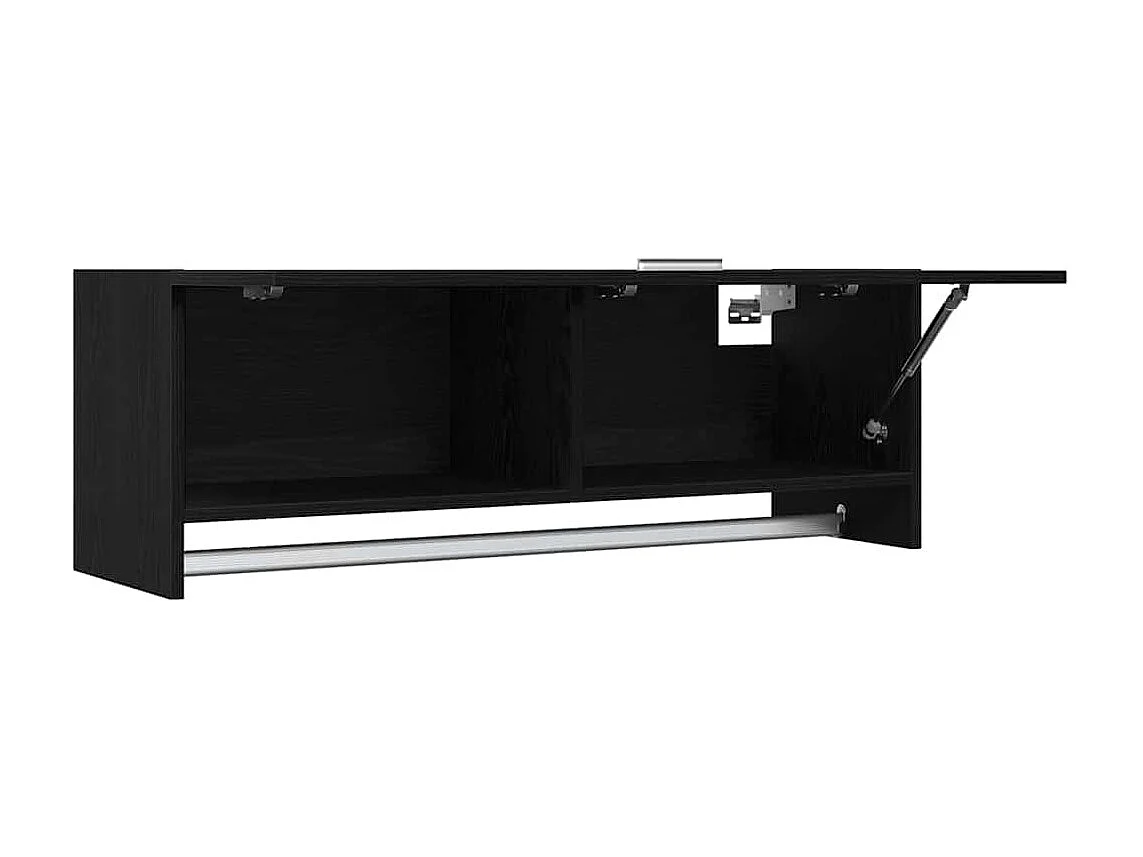 Armoire avec stockage Noir 100 x 32.5 x 35 cm Bois d'ingénierie
