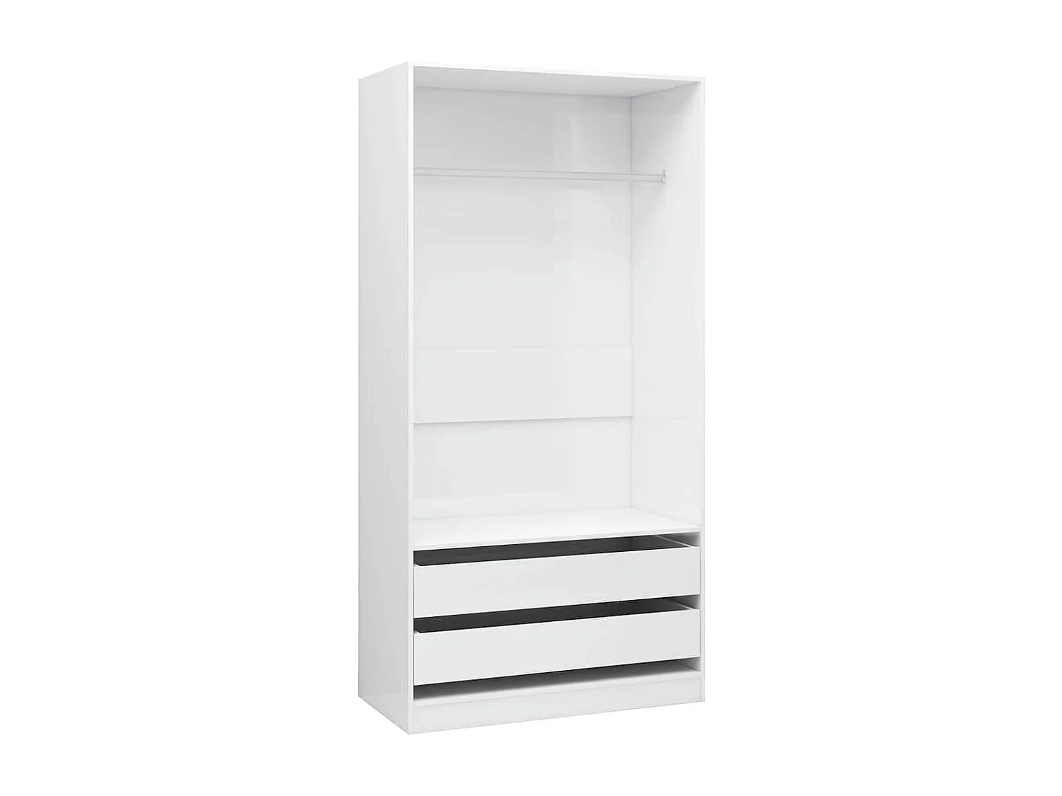 Armario Blanco Brillo 100x50x200 cm Madera Sintética