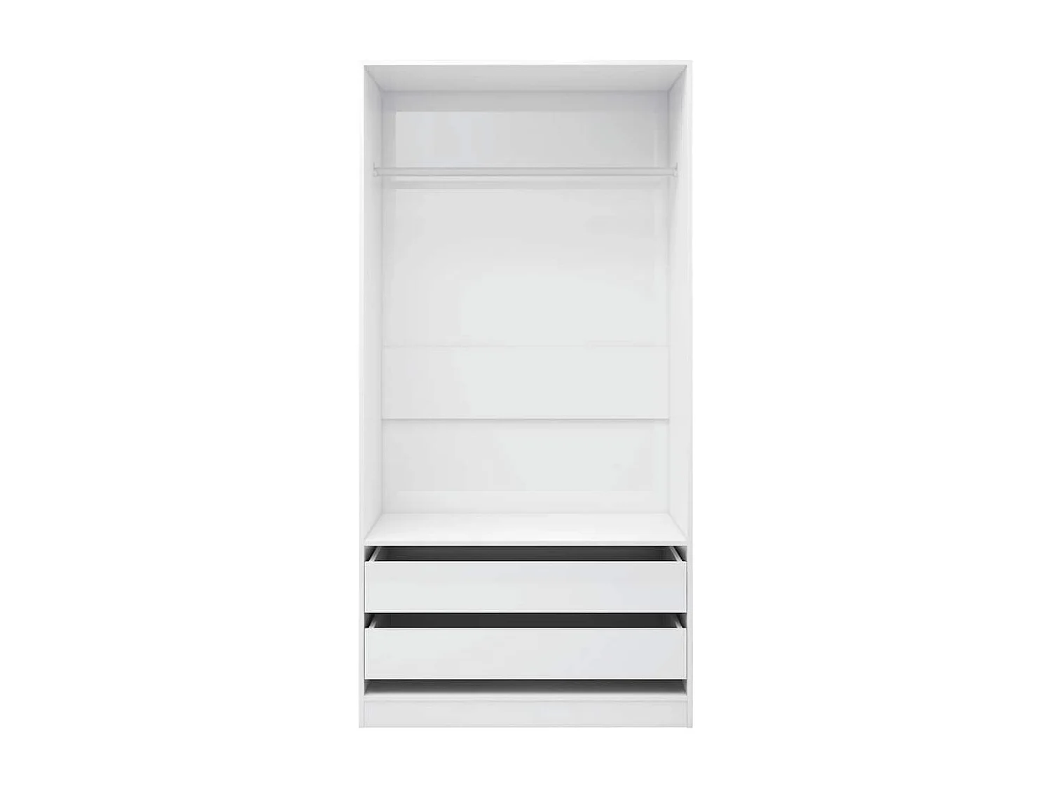 Armario Blanco Brillo 100x50x200 cm Madera Sintética