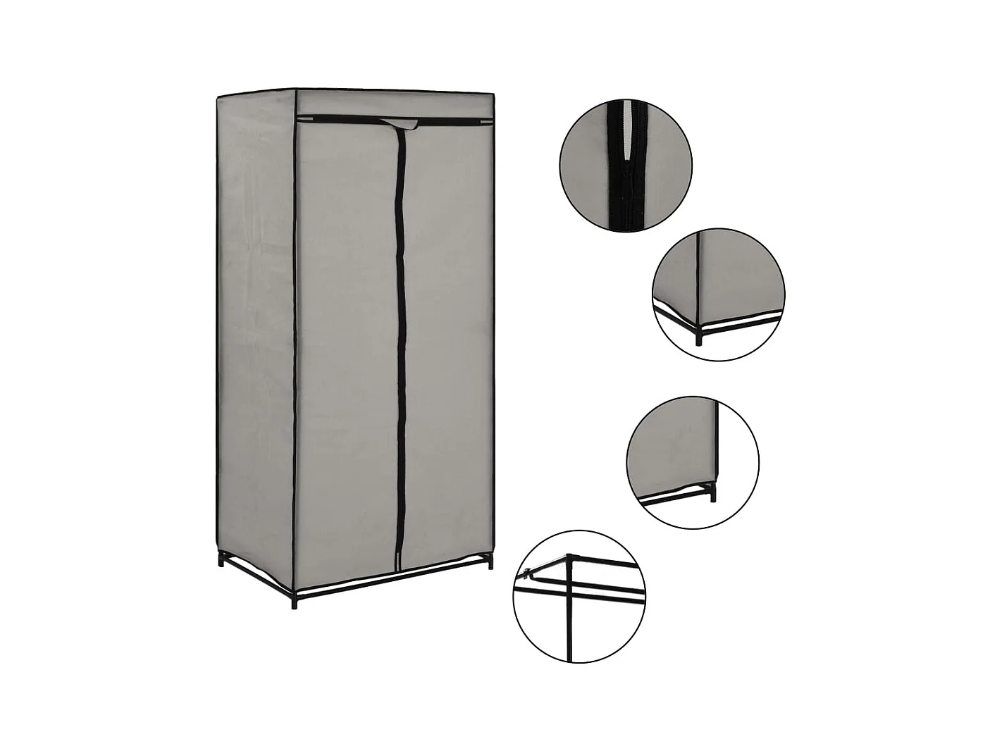 stuks Garderobes Gris 75x50x160 cm