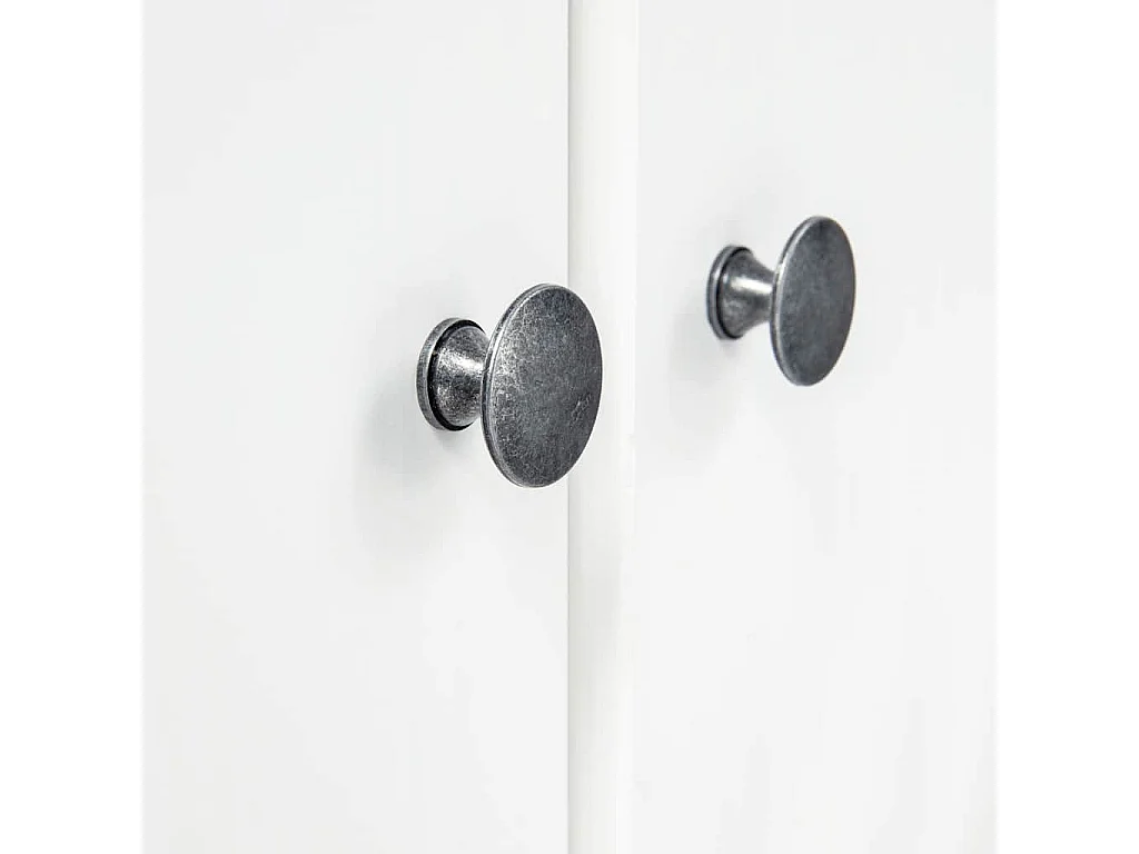 Garde-robe à 3 portes Hill Blanc 127x50x170 cm Bois pin solide