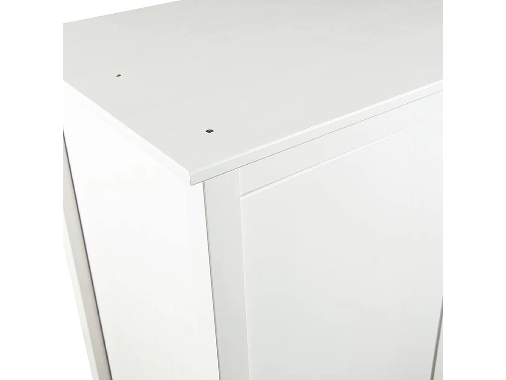 Garde-robe à 3 portes Hill Blanc 127x50x170 cm Bois pin solide