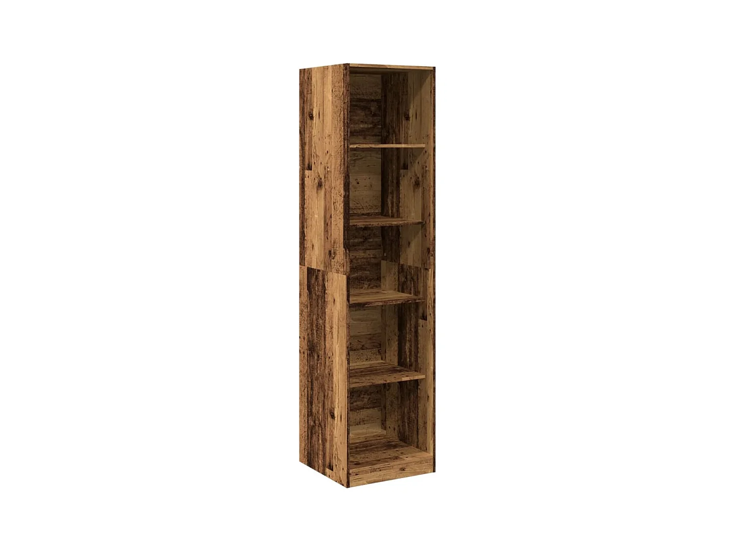 Kledingkast oud hout 50x50x200 cm bewerkt hout