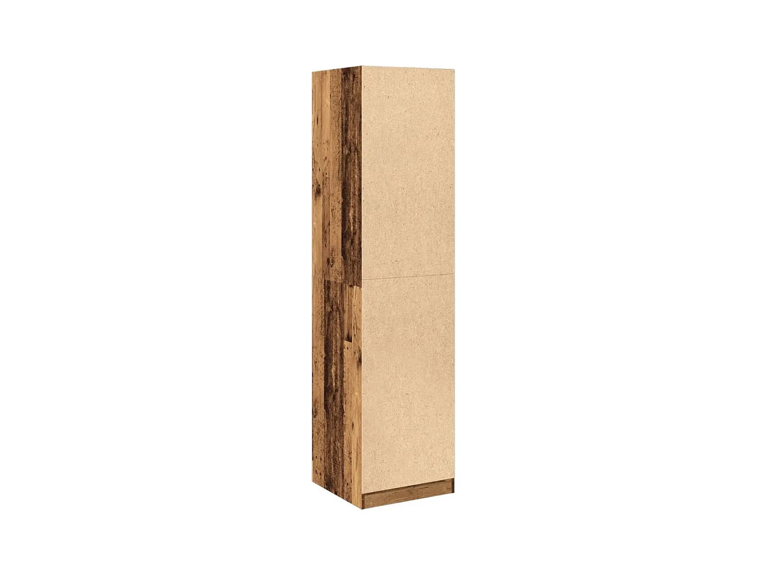 Kledingkast oud hout 50x50x200 cm bewerkt hout