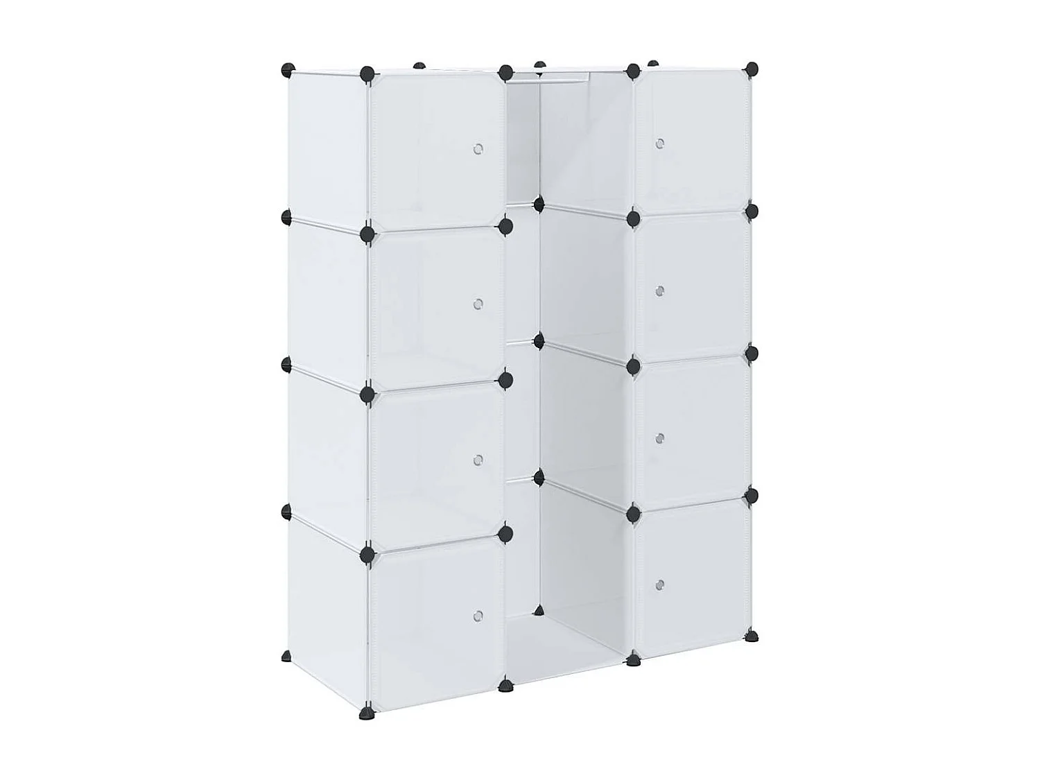 Armario modular 9 compartimentos 109x36,5x143 cm blanco