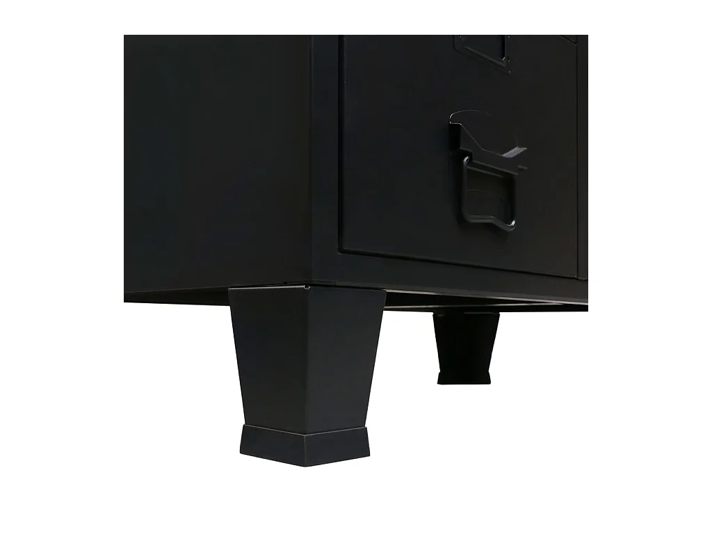 Armario metálico estilo industrial 67x35x107 cm negro
