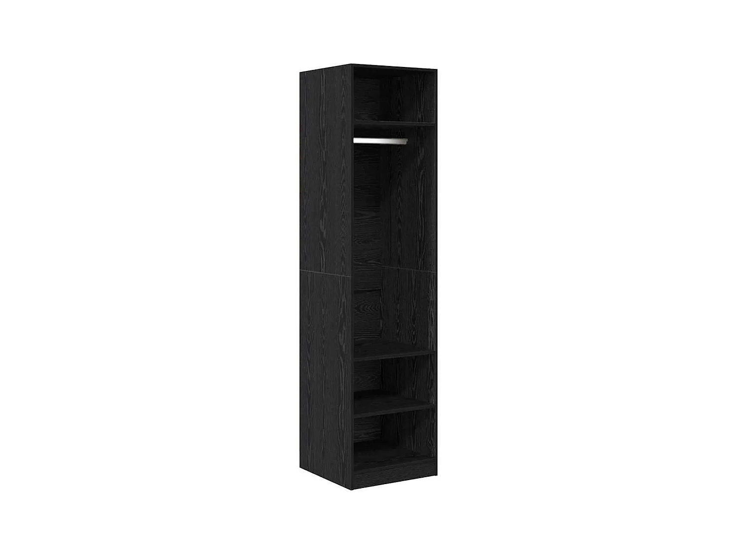 Armoire avec étagère avec stockage Chêne noir Bois d'ingénierie