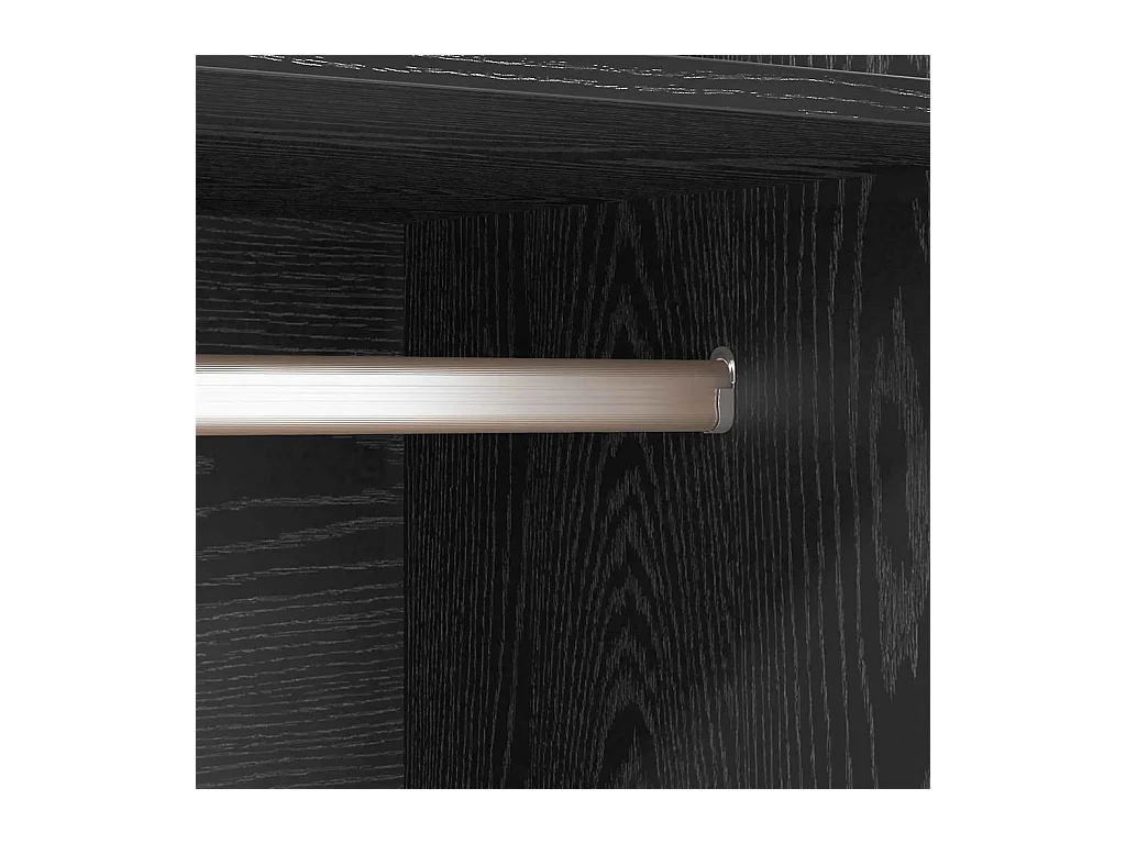 Armoire avec étagère avec stockage Chêne noir Bois d'ingénierie