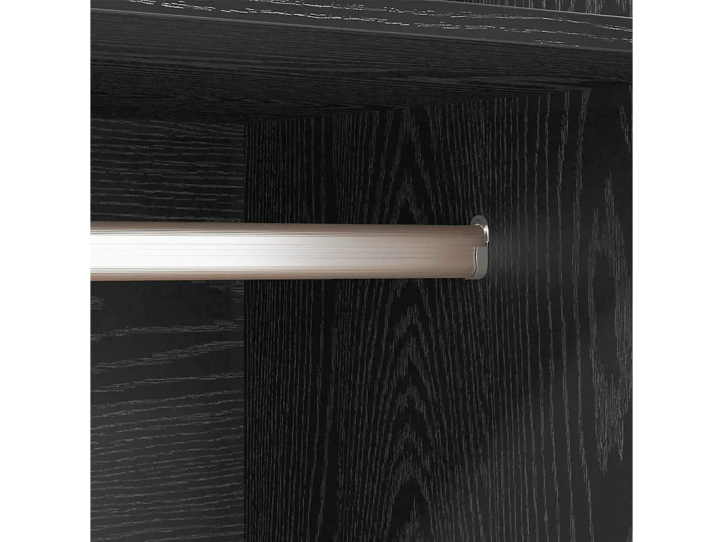 Armoire avec étagère avec stockage Chêne noir Bois d'ingénierie