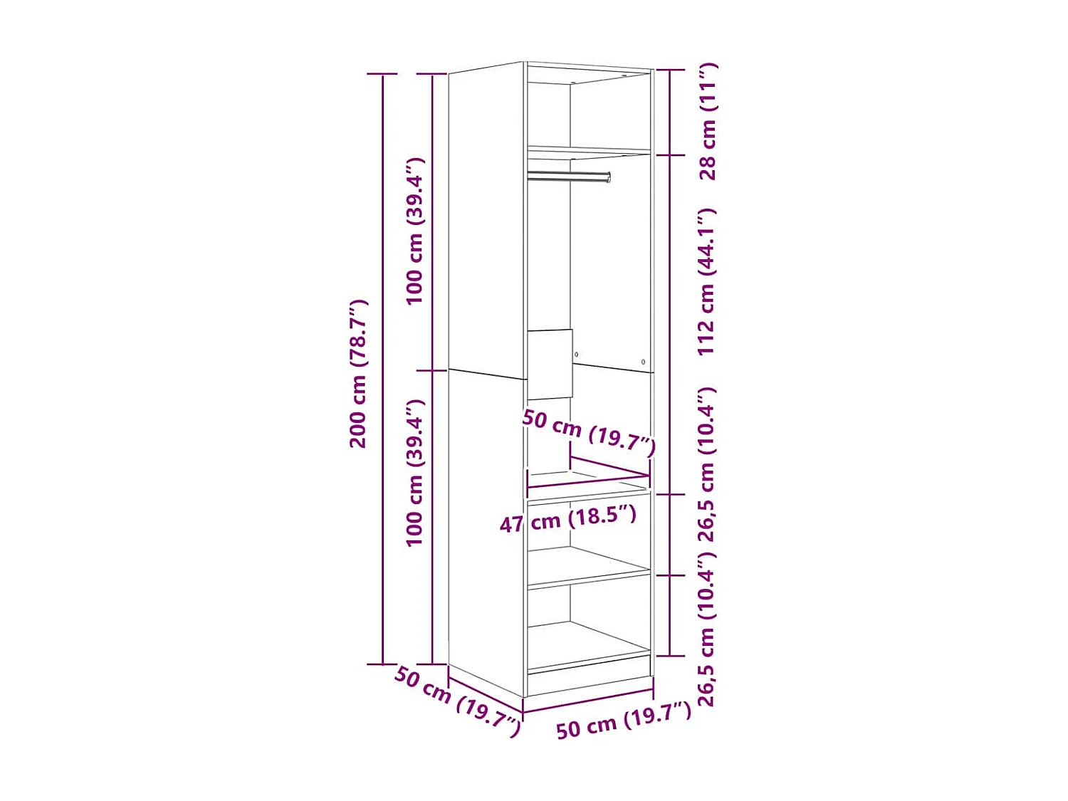 Armoire avec étagère avec stockage Chêne noir Bois d'ingénierie