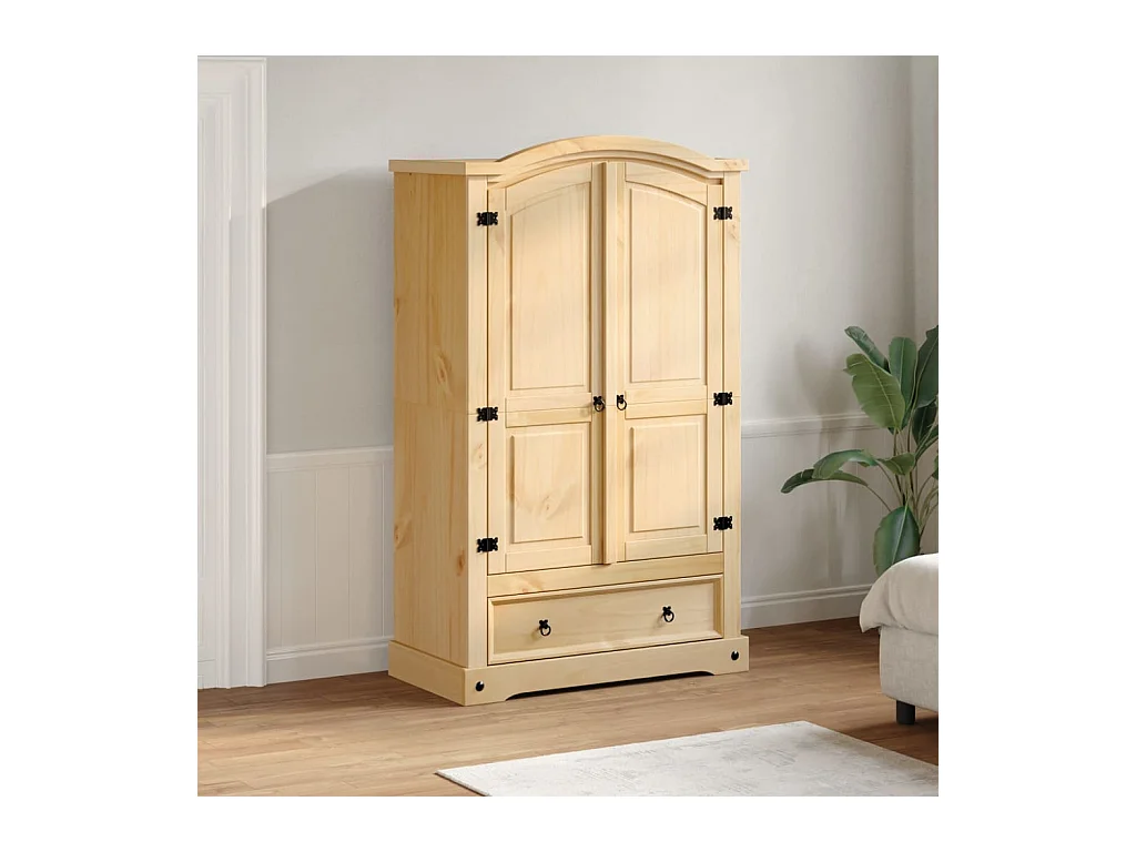 Armario Corona 101x52x170 cm madera maciza de pino