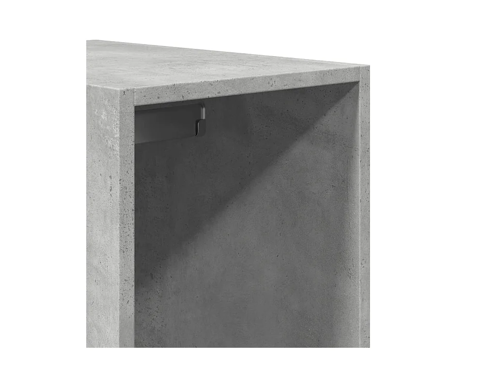 Armadio grigio cemento 30x50x200 cm in legno ingegnerizzato