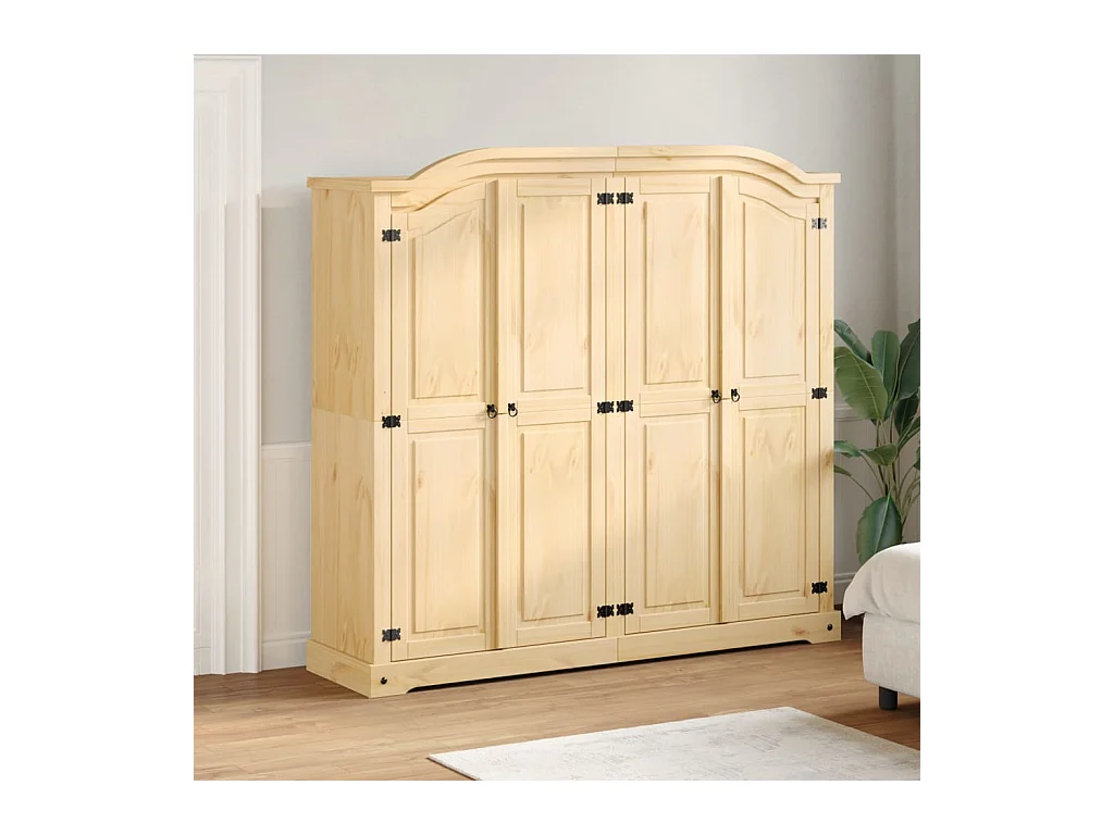 Garde-robe Corona 194x52x186 cm bois de pin massif