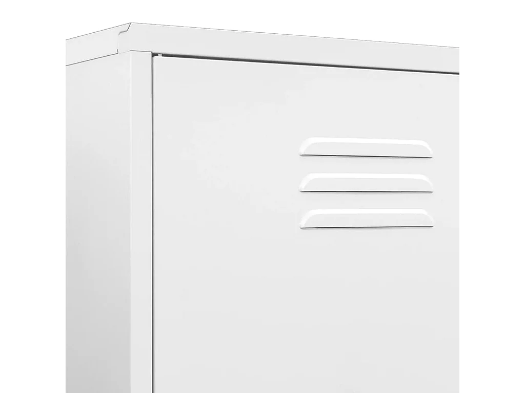 Witte kledingkast 90x50x180 cm Staal