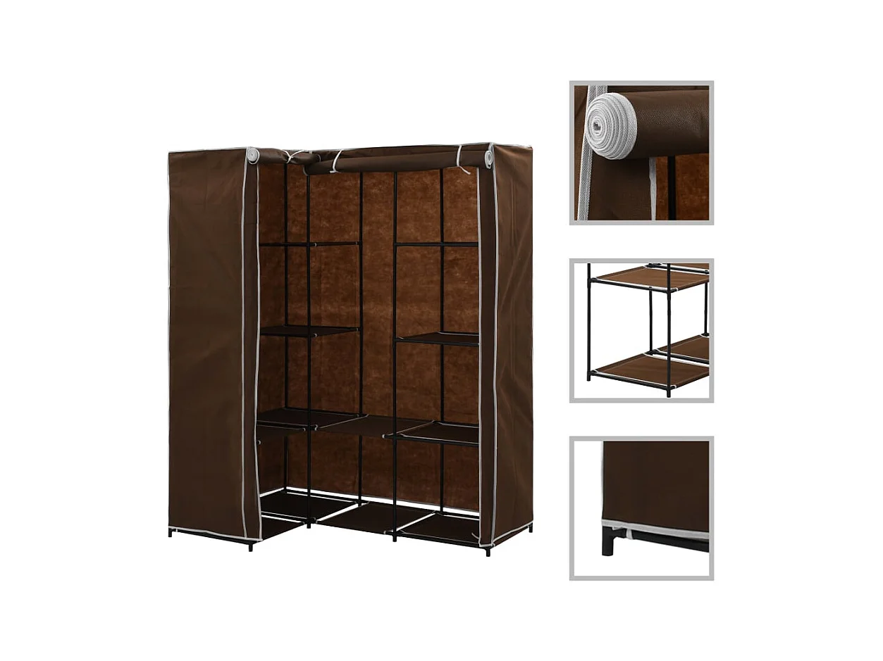 Hoekkast Bruin 130x87x169 cm