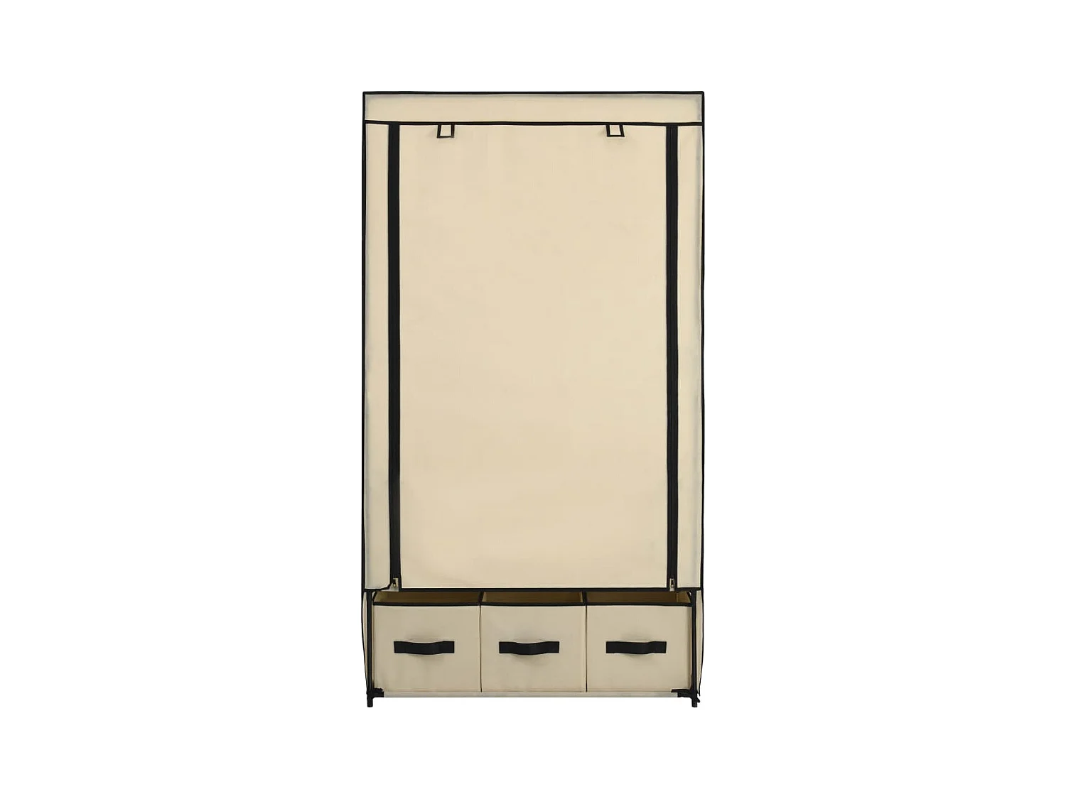 Crèmekleurige kledingkast 87 x 49 x 159 cm stof