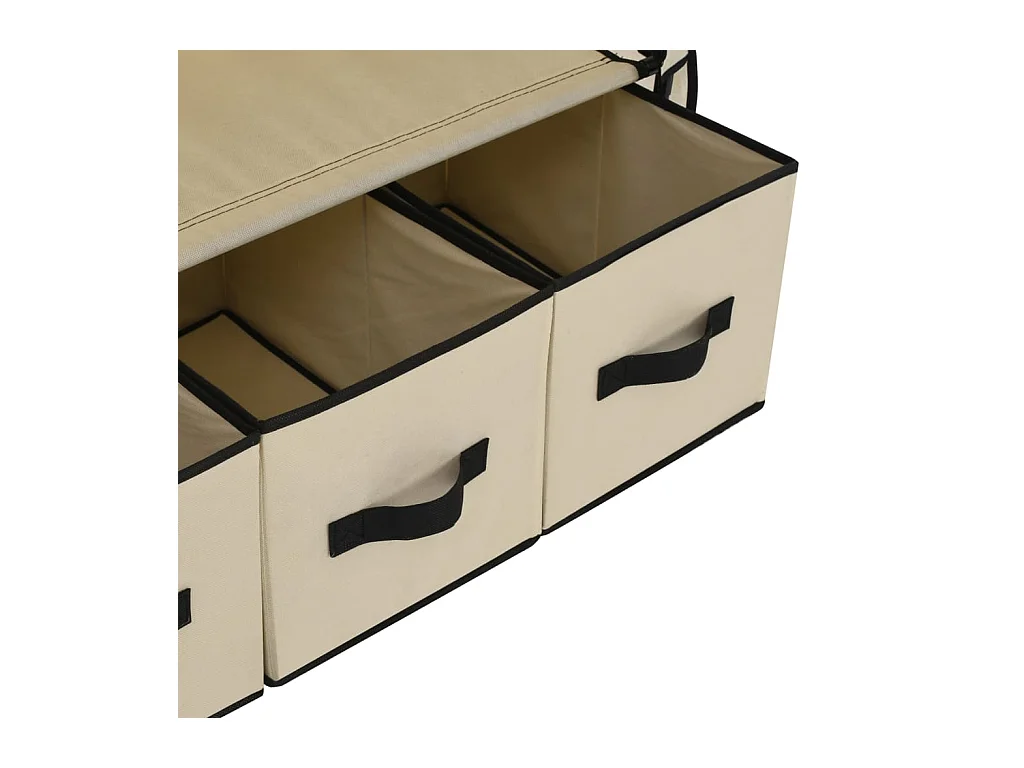 Crèmekleurige kledingkast 87 x 49 x 159 cm stof