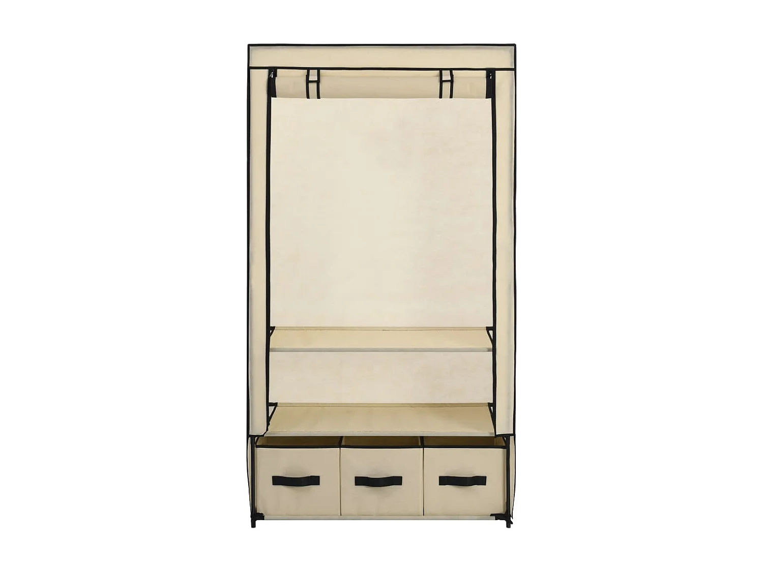 Garde-robe Crème 87 x 49 x 159 cm Tissu