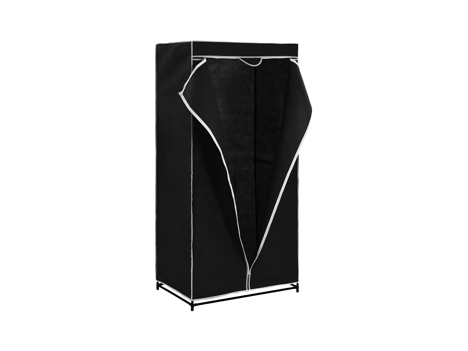 2 pcs Garde-robes Noir 75x50x160 cm