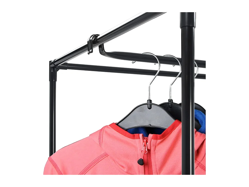 2 stuks kledingkasten zwart 75x50x160 cm