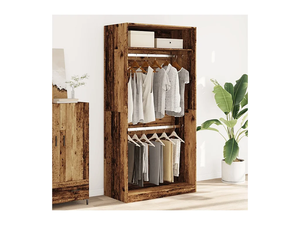 Armadio in legno vecchio 100x50x200 cm in legno ingegnerizzato