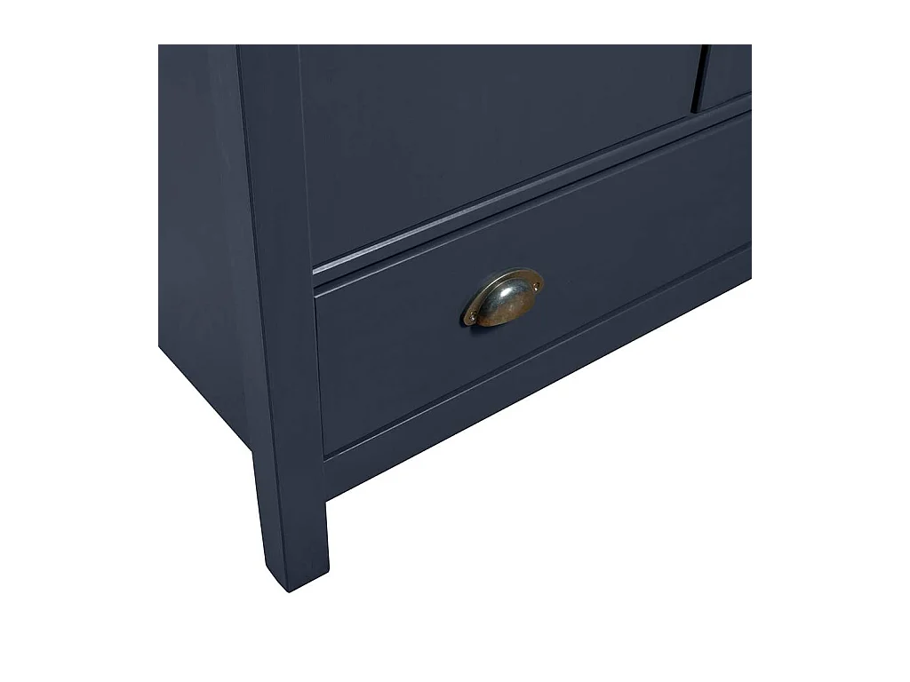 Armadio a 3 ante Hill Grey 127x50x170 cm Pino massello