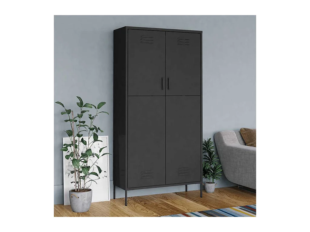 Armadio antracite 90x50x180 cm Acciaio