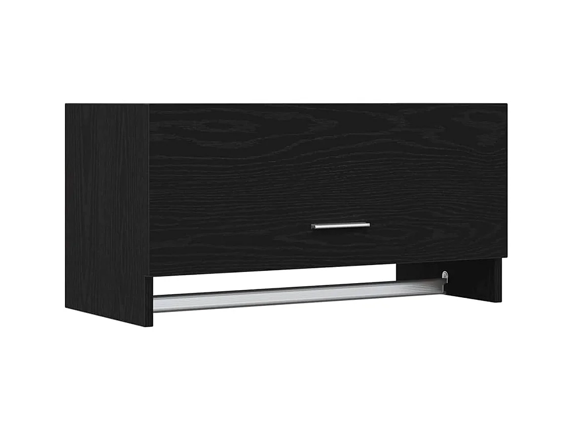 Armoire avec stockage Noir 70 x 32.5 x 35 cm Bois d'ingénierie
