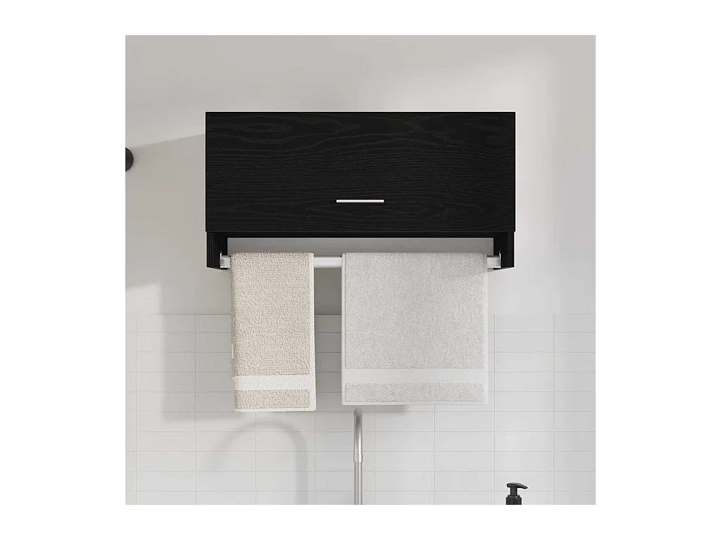 Armoire avec stockage Noir 70 x 32.5 x 35 cm Bois d'ingénierie