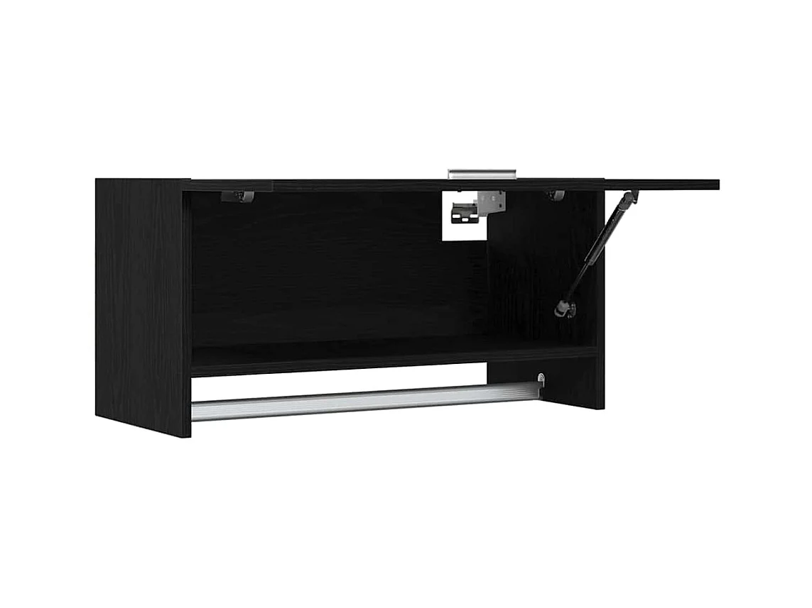 Armoire avec stockage Noir 70 x 32.5 x 35 cm Bois d'ingénierie