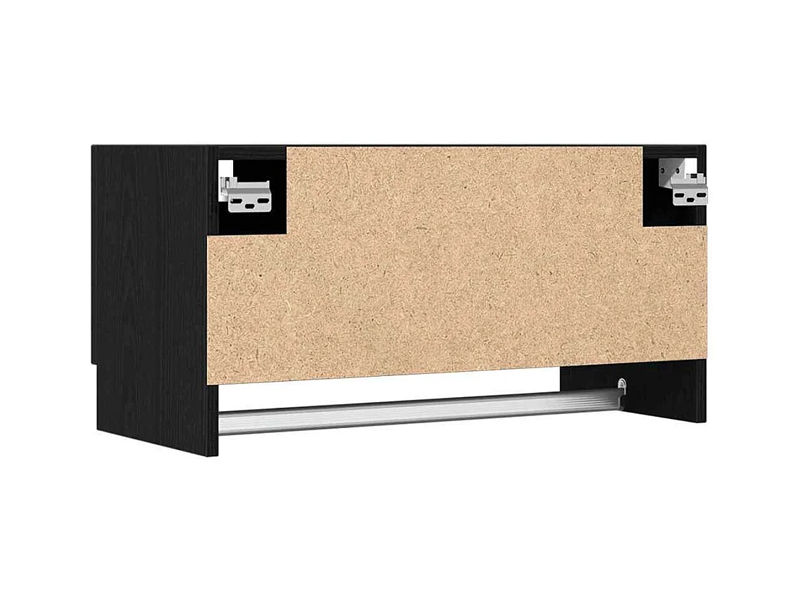 Armoire avec stockage Noir 70 x 32.5 x 35 cm Bois d'ingénierie