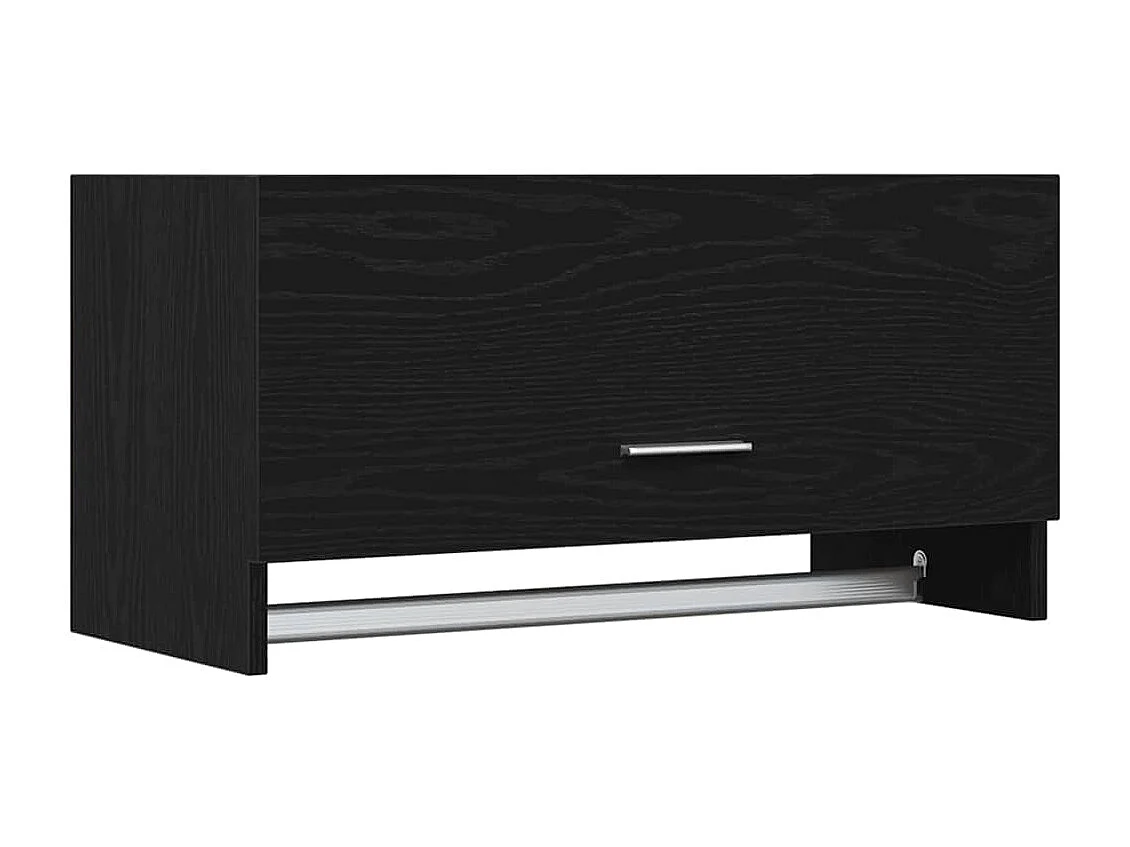 Armoire avec stockage Noir 70 x 32.5 x 35 cm Bois d'ingénierie