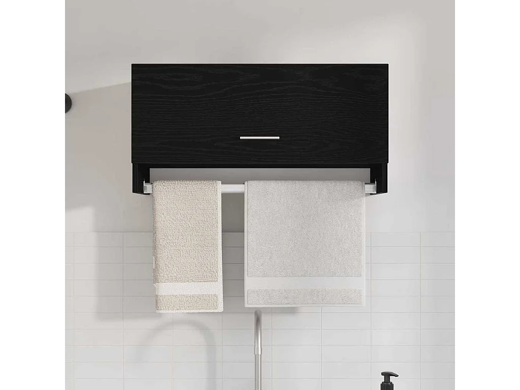 Armoire avec stockage Noir 70 x 32.5 x 35 cm Bois d'ingénierie