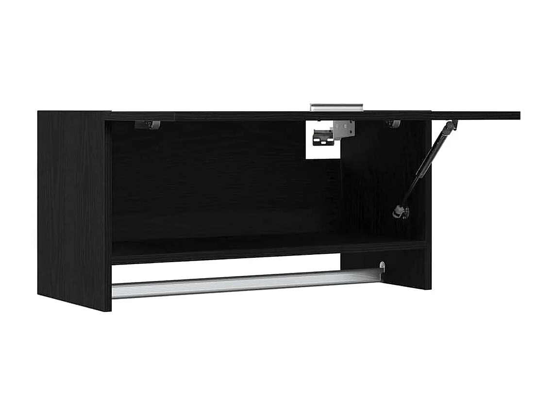 Armoire avec stockage Noir 70 x 32.5 x 35 cm Bois d'ingénierie