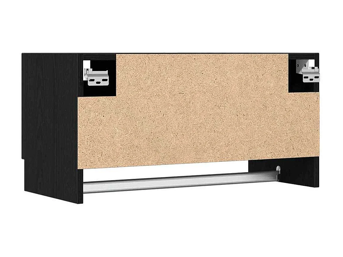 Armoire avec stockage Noir 70 x 32.5 x 35 cm Bois d'ingénierie