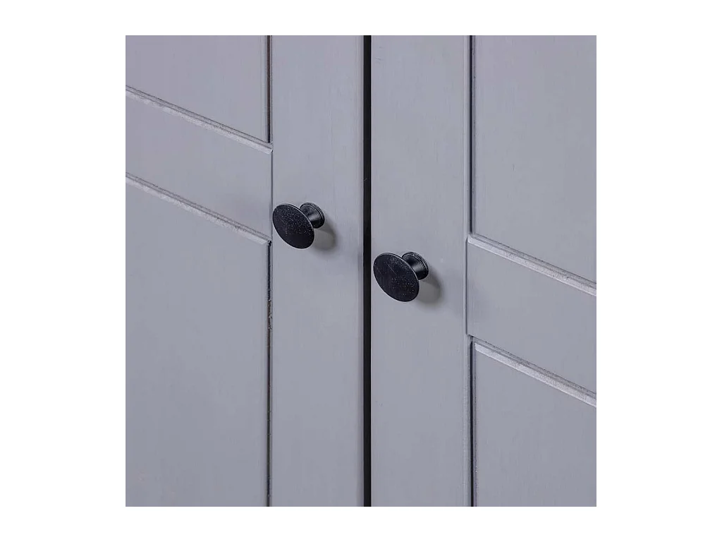 Grijze kledingkast 80x50x171,5 cm massief grenen Panama assortiment